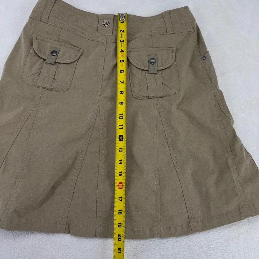 Kuhl Splash Skirt Womens 6 Khaki Tan A-Line Hiking Outdoor Utility Mini Skirt - Picture 8 of 11